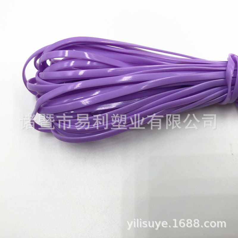 DIY woven plastic braided rope environmental protection PVC 20 color plastic DIY woven flat line 5 m/tie
