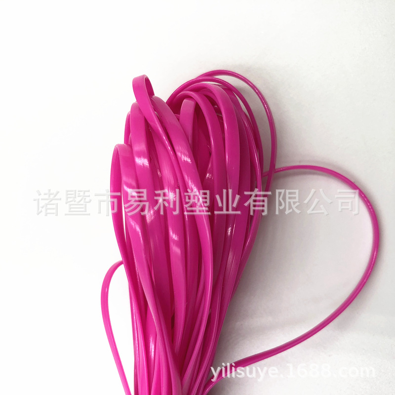 DIY woven plastic braided rope environmental protection PVC 20 color plastic DIY woven flat line 5 m/tie