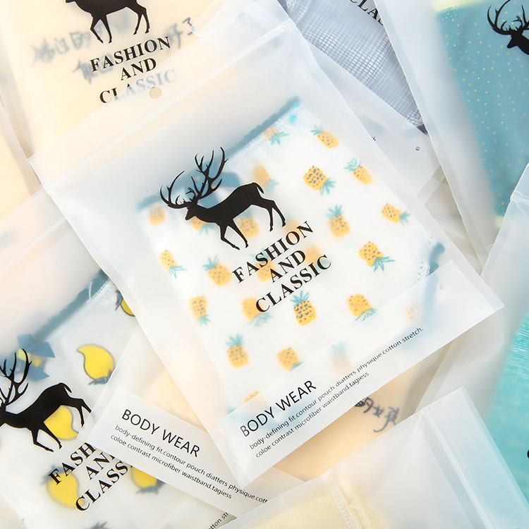 Manufacturer Wholesale Underwear Packaging Bags Eva Matte Frosted Bags Self-Sealing Bags Clothing Zipper Bags Can Be Customized with Logo