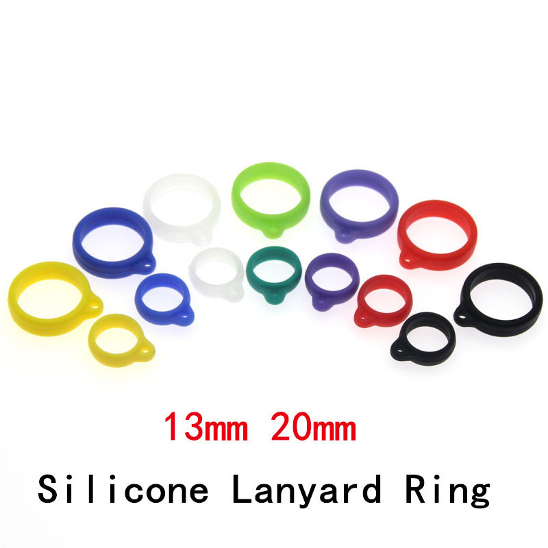 13/20/40mm Silicone Ring Lanyard Ring Silicone Ring Hanging Buckle Hanging Ring Kettle Ring U Disk Recording Pen Hanging Ring