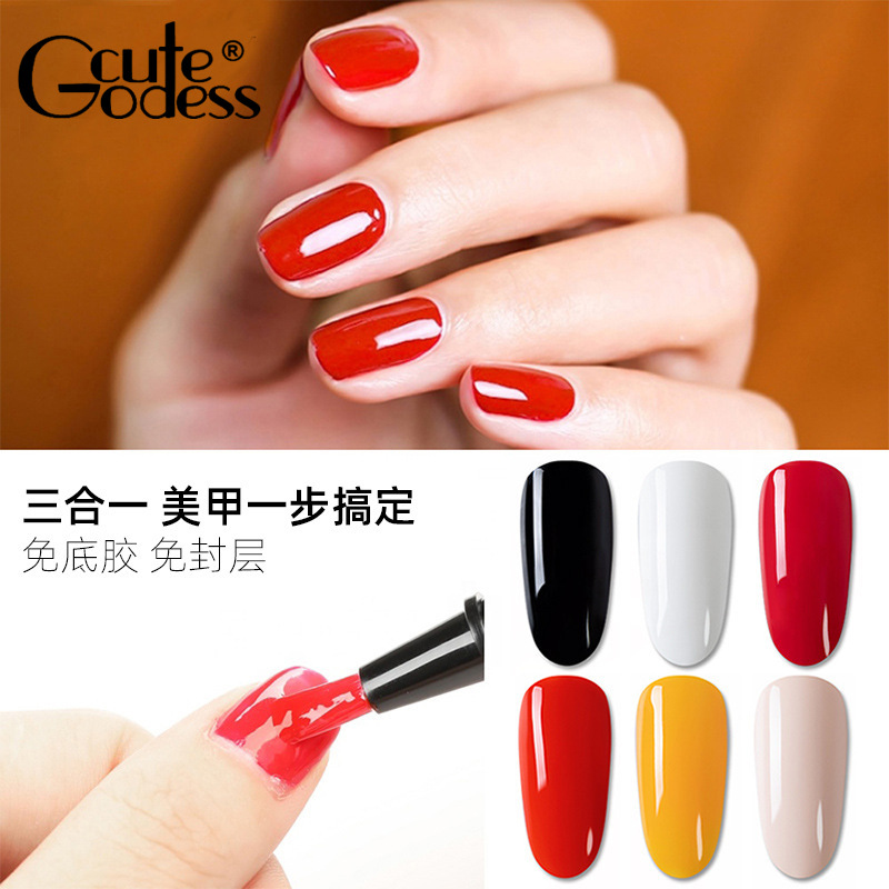 Cute Gutess Cross-Border New Product 3-in-1 Nail Glue Pen Flash One-Step Glue Phototherapy Glue Does Not Require Bottom Coating
