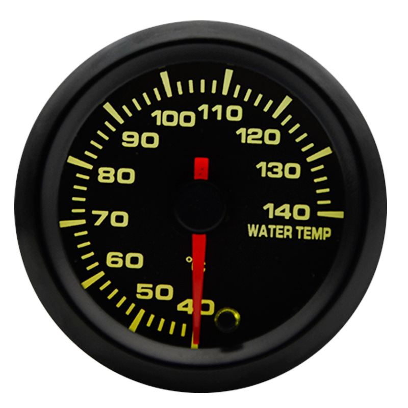 2-inch 52MM black shell high-speed stepper motor water temperature meter seven-color adjustable meter car instrument modification instrument