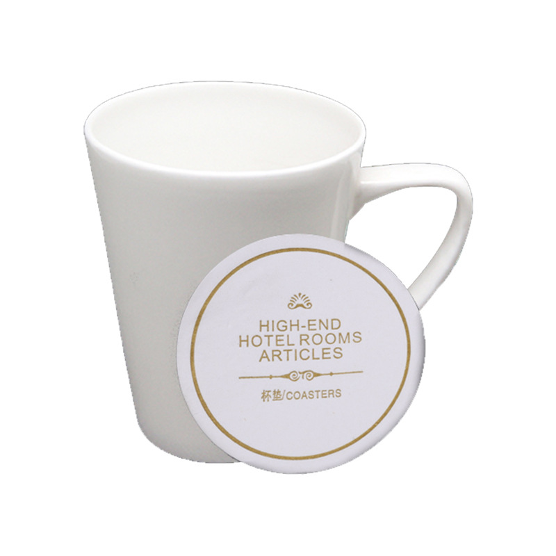 Factory direct disposable hotel coasters hotel disposable thickened absorbent paper coasters spot wholesale