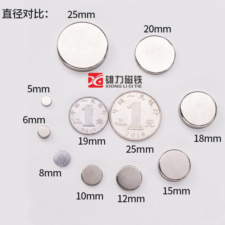 Manufacturers produce NdFeB magnets large size square strong magnetic steel N35 small magnet strong round magnet