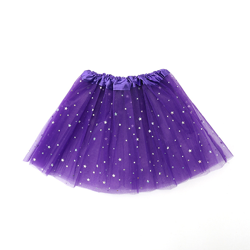 2025 New Candy Color Children's Puff Skirt Children's Day Performance Clothes Mesh Skirt Sequined Foreign Trade Hot Selling