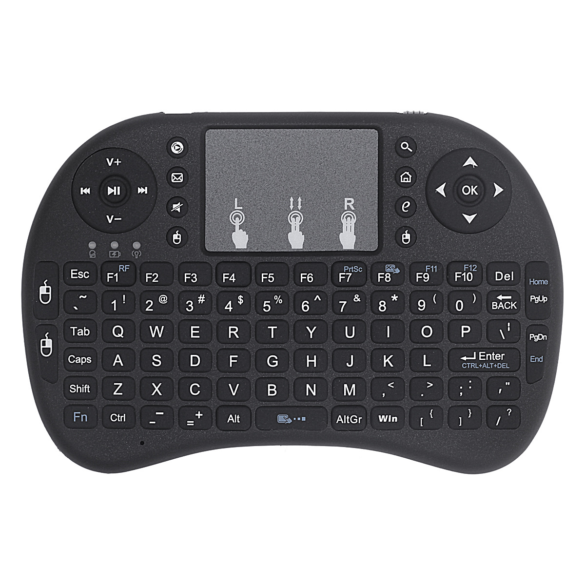 Mini Keyboard and Mouse I8 Flying Squirrel Mini Keypad Remote Control Dry Electric Lithium Battery Three-Color Backlight Version Marquee