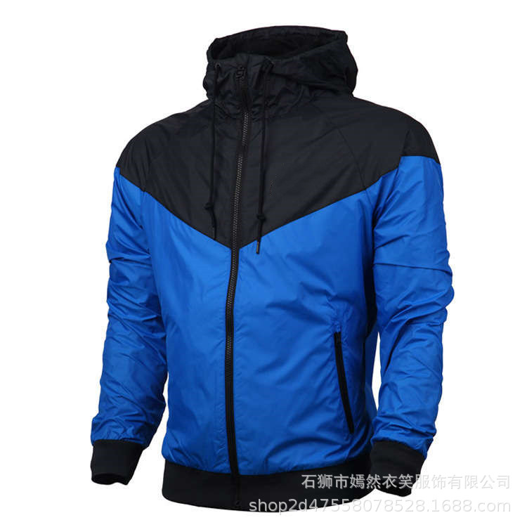 Cross-Border Aliexpress Amazon Spring and Autumn Men's Sports Windbreaker Jacket Running Student Class Uniform One Piece Dropshipping