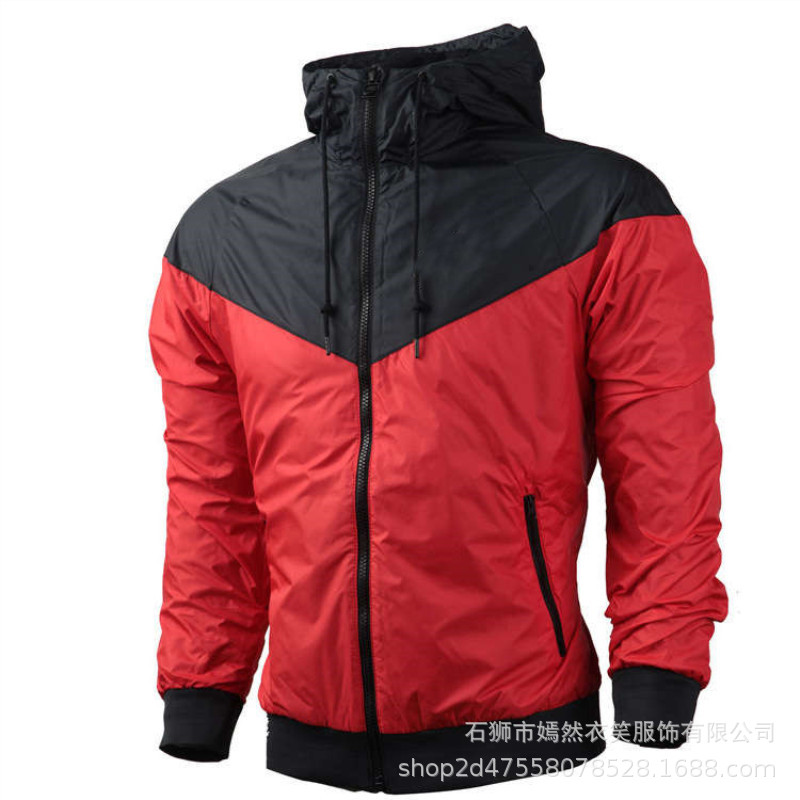 Cross-Border Aliexpress Amazon Spring and Autumn Men's Sports Windbreaker Jacket Running Student Class Uniform One Piece Dropshipping