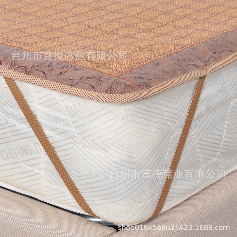 Rattan Mat, Ice Silk Mat, Double-Sided Mat Size, Breathable Bedroom Two-In-One Printing Sample