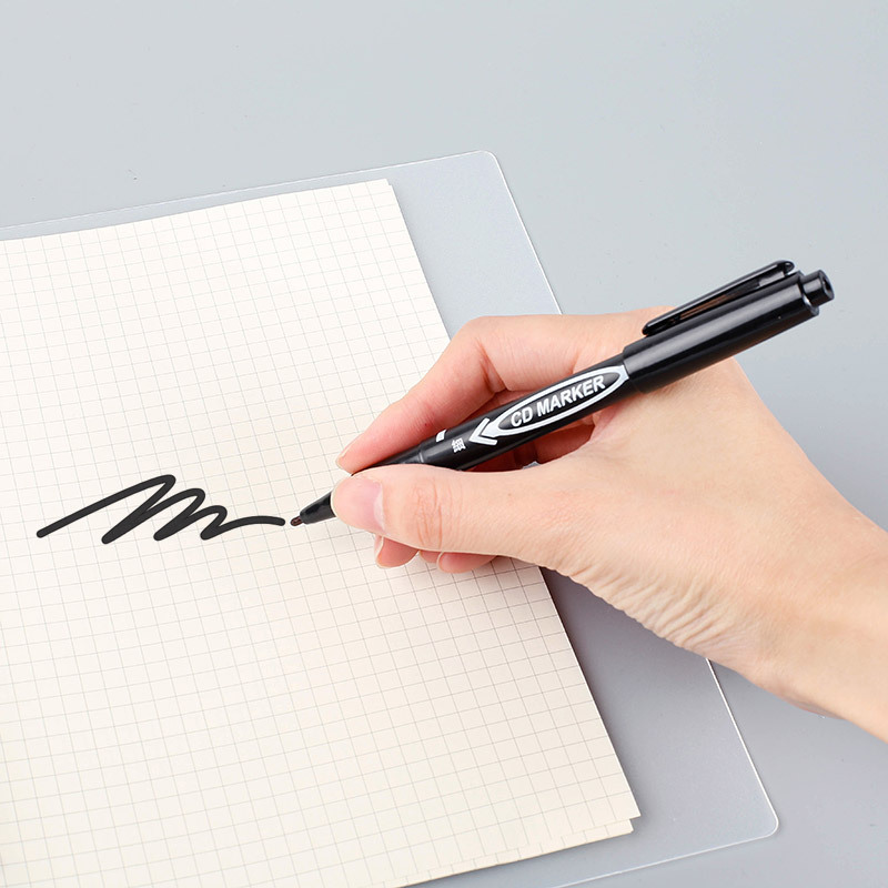 Thin head can't wipe off 120 oily marker small double-headed marker Hook pen student brush needle pen