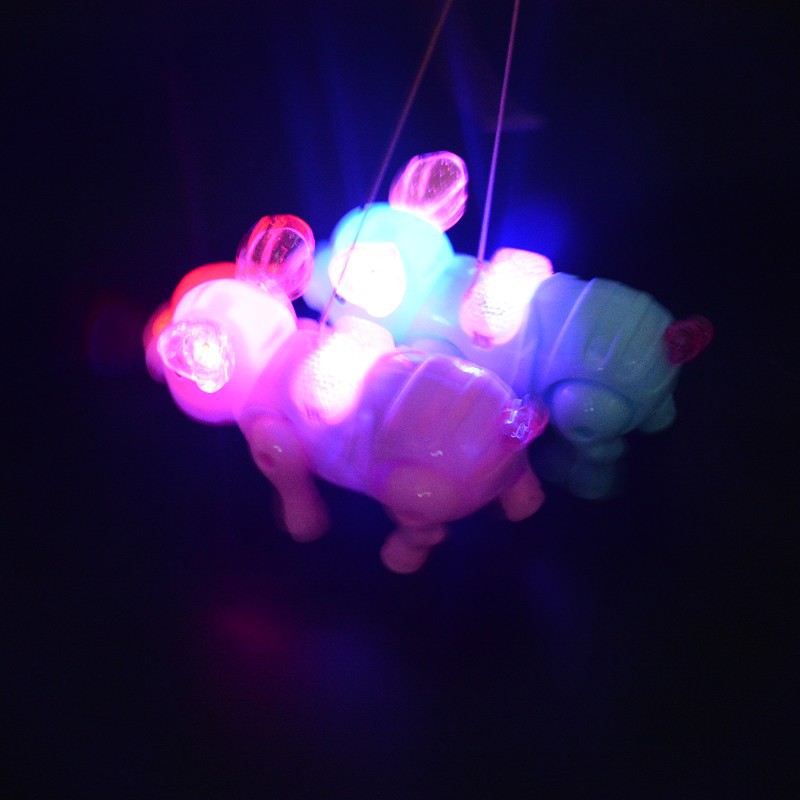 2026 Hot-Selling Electric Running Pig Night Market Stall Toy Hot Sale with Music Glowing Leash Walking Cute Piggy
