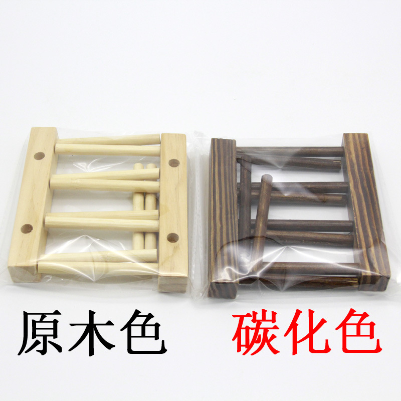 Wooden kitchen utensils drain rack wine cup bookshelf wooden dishes and dishes storage rack