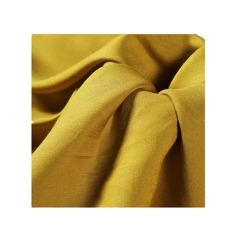 3024# rayon cotton linen cotton sticky interwoven dyed cotton linen shirt dress women's fabric linen spot