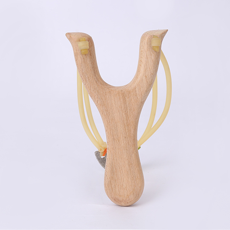Factory direct white beech wood traditional slingshot outdoor childhood nostalgic toys outdoor wooden handle scenic spot stall wholesale Wood