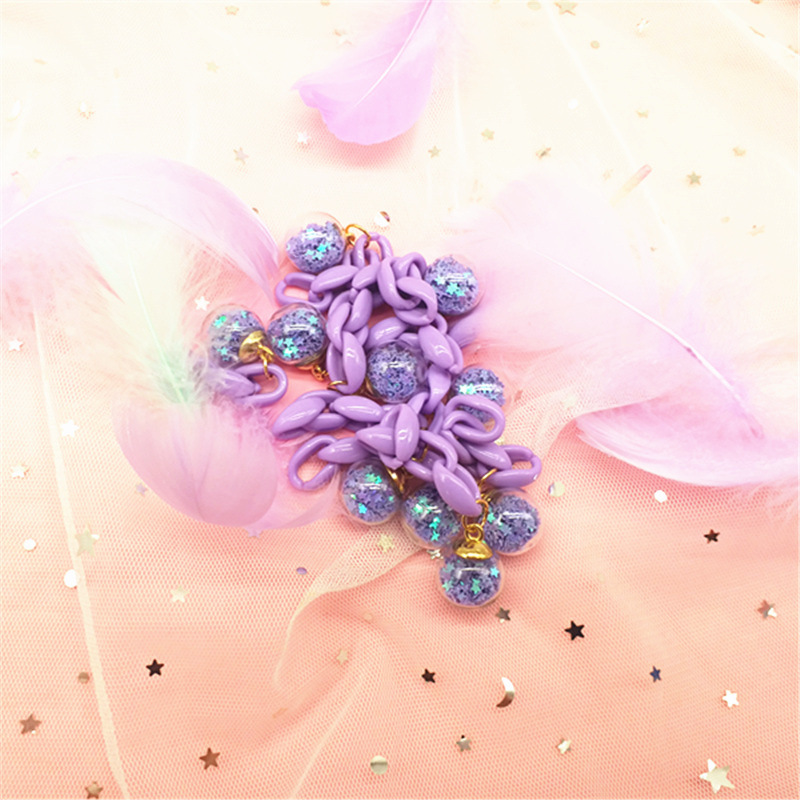 Online celebrity loose-leaf hand book unicorn pony glass ball glitter decorative accessories pendant hand book accessories