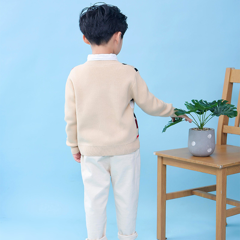 Tao factory children's clothing sweater processing custom knitted sweater to map samples small batch OEM production