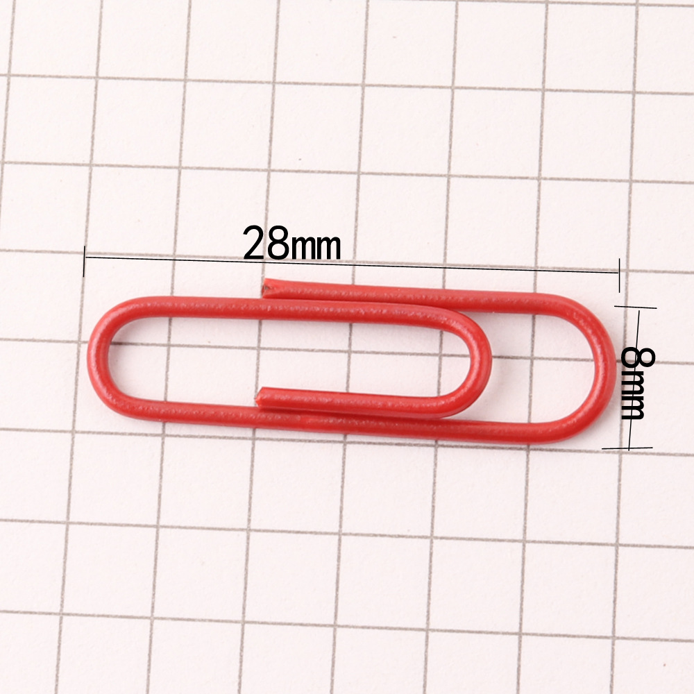 Factory produced nickel plated metal paper clip office stationery plastic paper clip creative DIY handmade bookmark