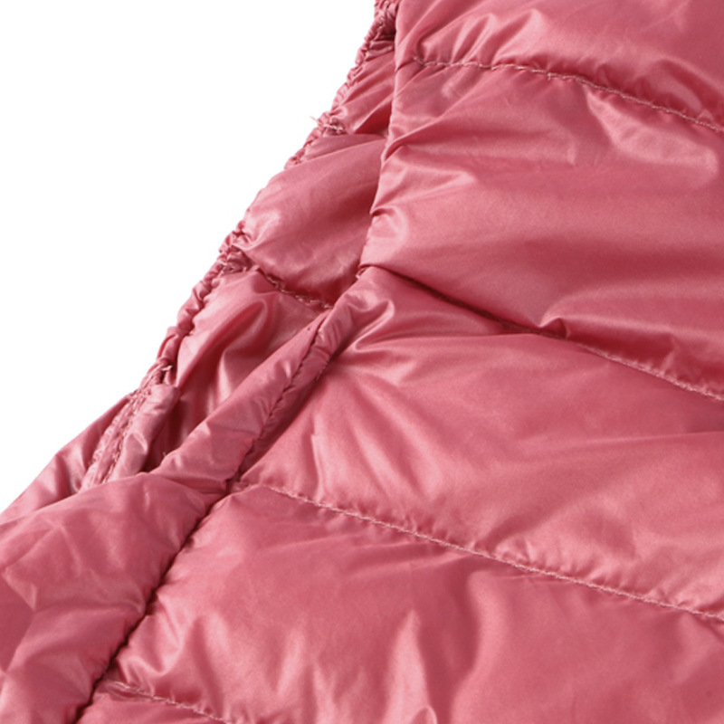 Down Vest Women's Autumn and Winter New Round Neck Zipper Plus Large Size White Duck Down Light Short Vest nylmj