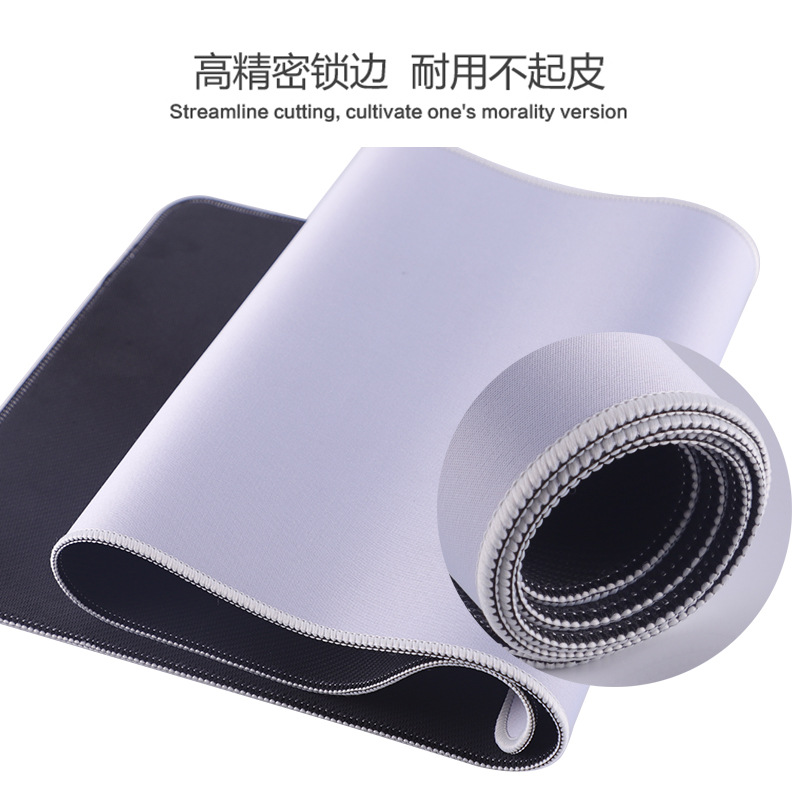Factory wholesale blank mouse pad long-term supply spot pure black printable LOGO rubber pad coil