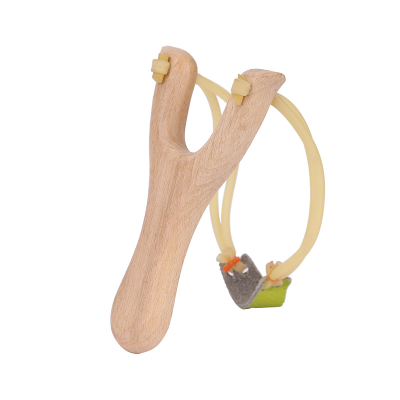 Factory direct white beech wood traditional slingshot outdoor childhood nostalgic toys outdoor wooden handle scenic spot stall wholesale Wood