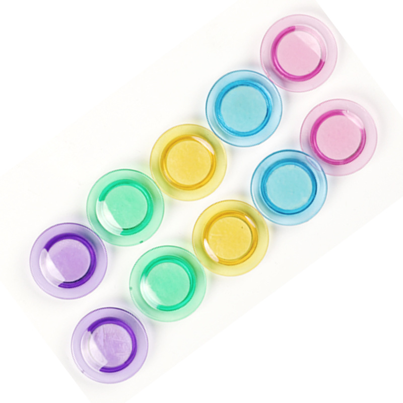 Transparent magnet set whiteboard accessories Color School Office teaching aids 3cm Crystal strong magnetic nails factory wholesale