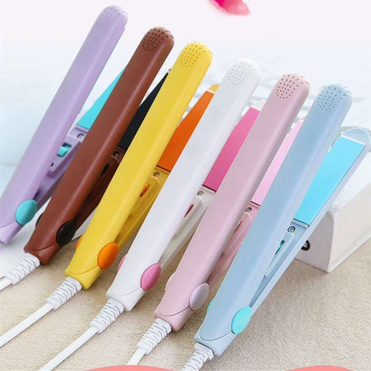 Мини утюжок для волос, завивка и выпрямление, электрическая плойка, двойного назначения