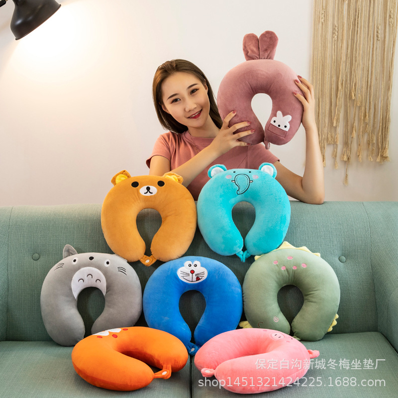 Фабрика SOURCE милая мультяшная подушка для шеи U-образная подушка плюшевая игрушка комфортная подушка для сна с возможностью индивидуального логотипа