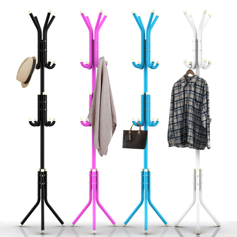 Clothes Rack Floor-Standing Bedroom Clothes Rack Coat Rack Storage Rack Household Simple Assembly Economical Bag Rack Room