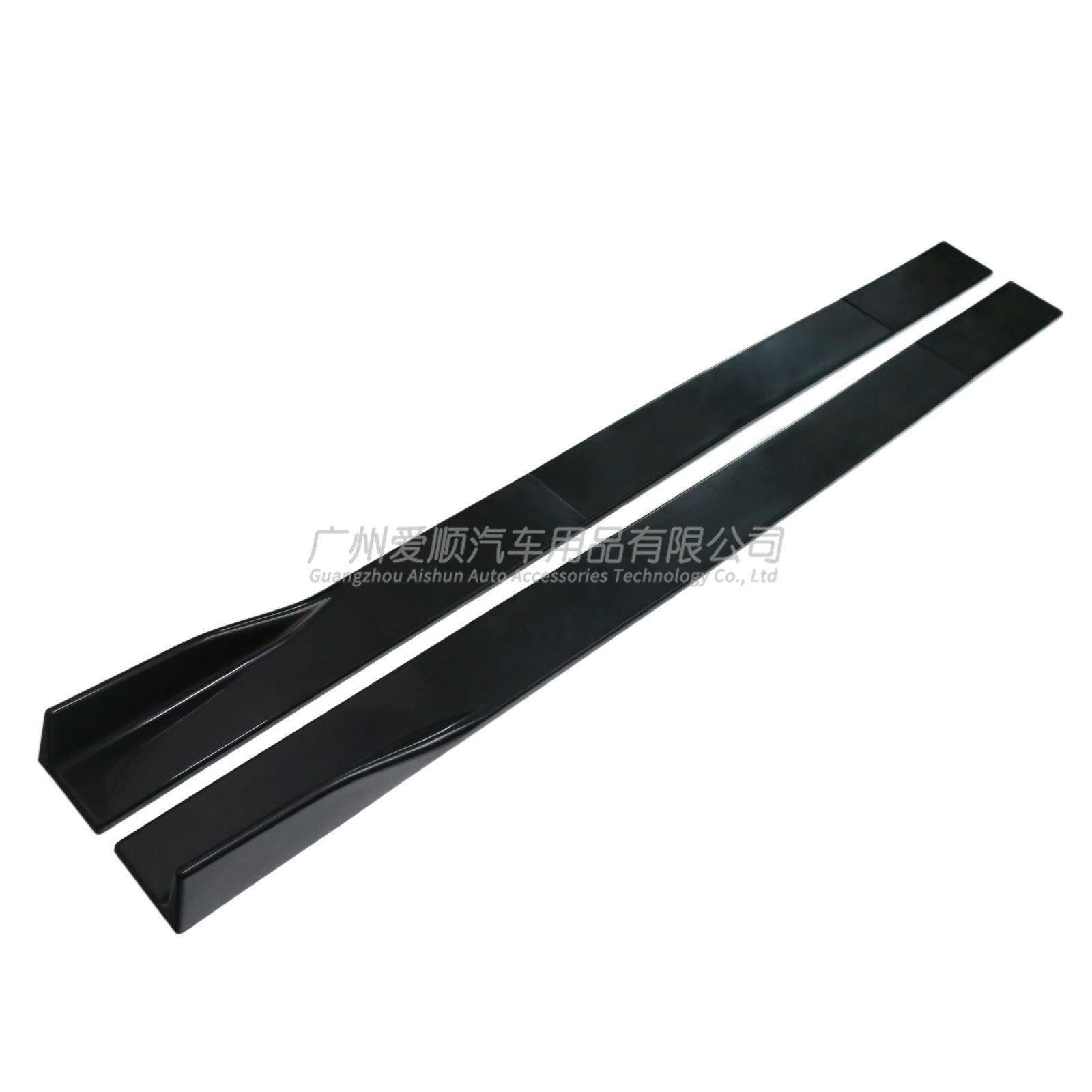 Car universal three-section side skirt 2 M combination side skirt 2.2 m car modification split side skirt small surrounded Black
