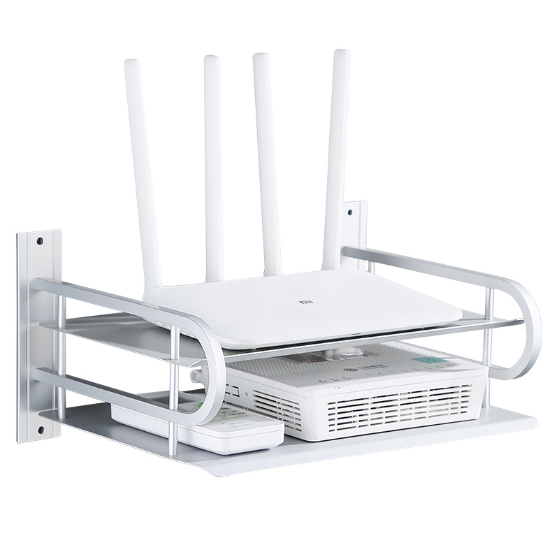 Factory Direct Sales Wf Tv Set-Top Box Bracket Storage Rack Space Aluminum Router Wall-Mounted Projector Bracket
