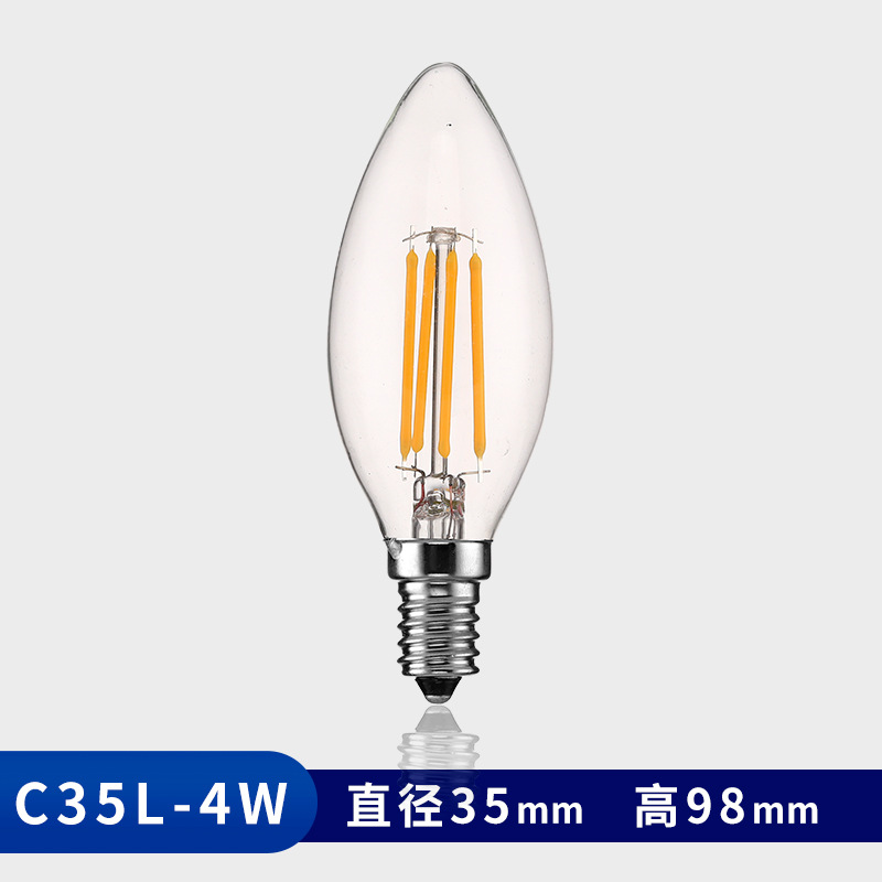 led lamp filament lamp C35 series Edison bulb retro bulb candle lamp led light source