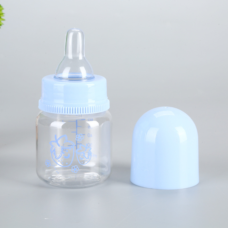 0-6 Months Old Baby Small Bottle 60ml Drinking Standard Caliber Straight Small Milk Bottle Safe Milk Bottle