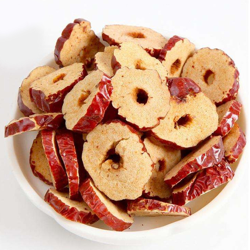 Wholesale Xinjiang Gray Jujube Rings Hollow Red Date Slices Scented Tea Health Grinding Pink Jujube Dried Raw Materials
