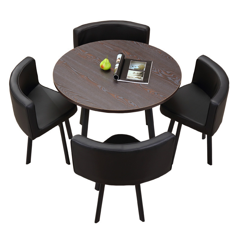 Simple reception table and chair combination negotiation table store reception table and chair office one table four chairs small round table square dining table