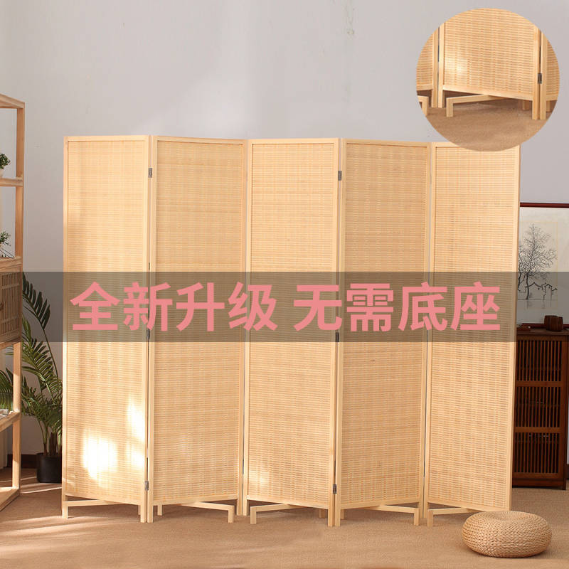 Manufacturer's Bamboo Woven Partition Screen for Hotel Living Room and Office, Stylish Pine Bamboo Panels 1.8*50, Pastoral Style Partition