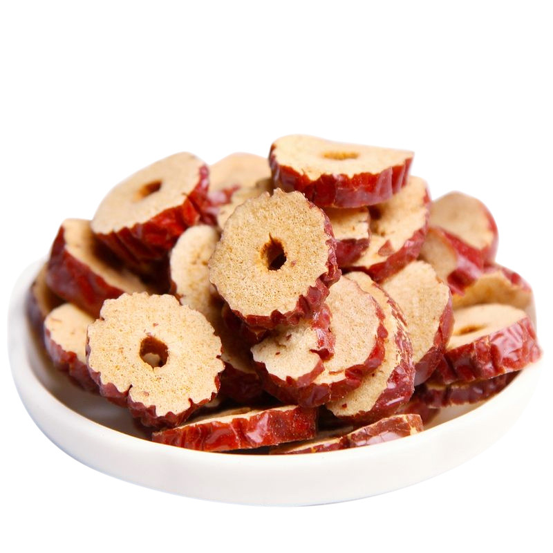 Wholesale Xinjiang Gray Jujube Rings Hollow Red Date Slices Scented Tea Health Grinding Pink Jujube Dried Raw Materials
