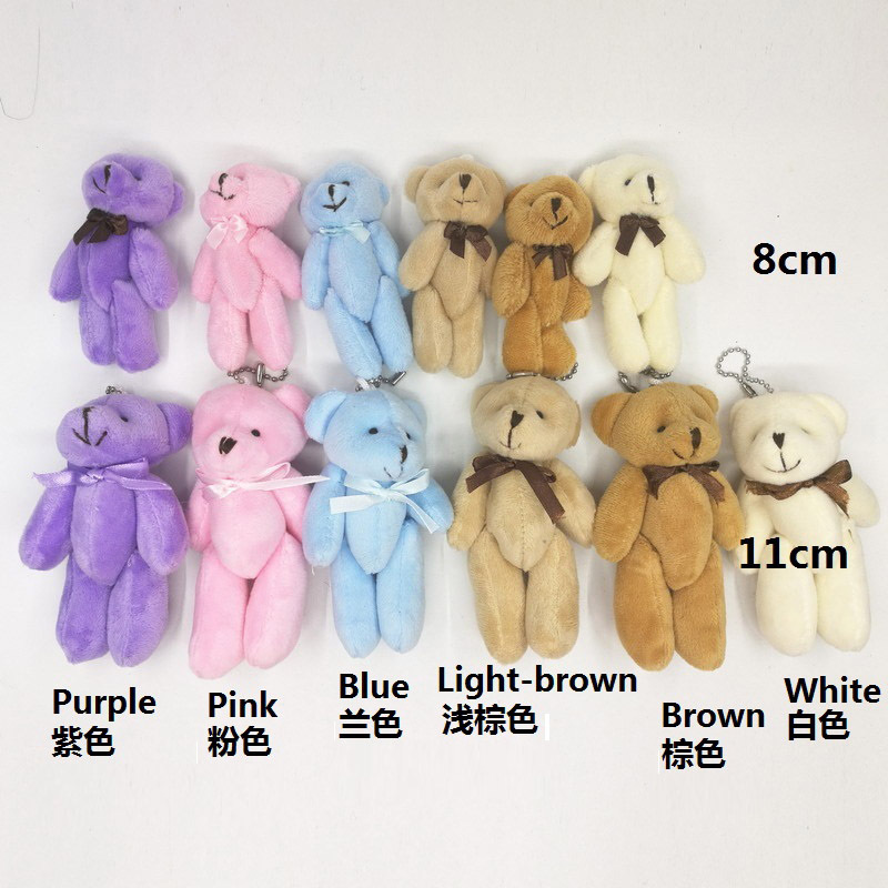 Mobile phone pendant wedding gift accessories joint bear tie bear Teddy Bear Plush Toy candy bag bouquet bear