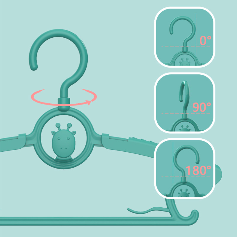 Children's Retractable Hanger Baby Stackable Hanger Household Newborn Windproof Rotating Drying Rack Baby Clothes Hanging