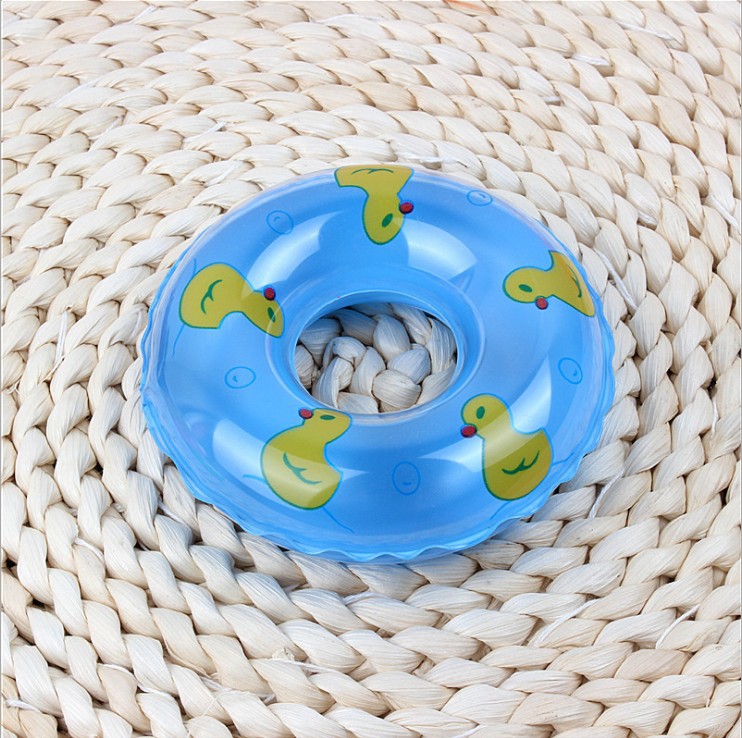 Inflatable Toys Mini Small Swimming Ring Children's Water Play Toys Vinyl Yellow Duck Accessories Environmental Protection Bath Small Swimming Ring