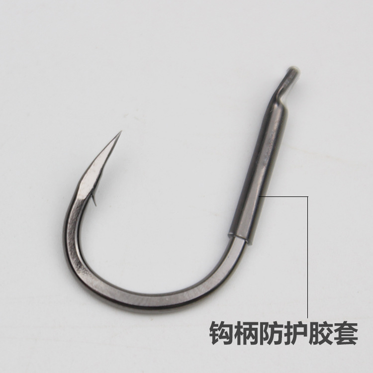Large object hook green fish hook with sleeve titanium alloy Ishni thick large fish hook bulk giant crooked mouth Sturgeon grass fish hook