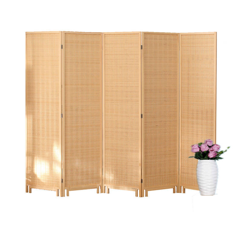 Manufacturer's Bamboo Woven Partition Screen for Hotel Living Room and Office, Stylish Pine Bamboo Panels 1.8*50, Pastoral Style Partition