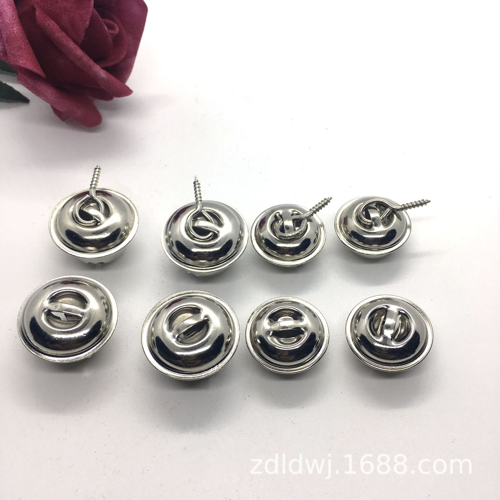 Factory Direct word hanging nail Bell red peach eye round bell crafts pendant children's toy accessories
