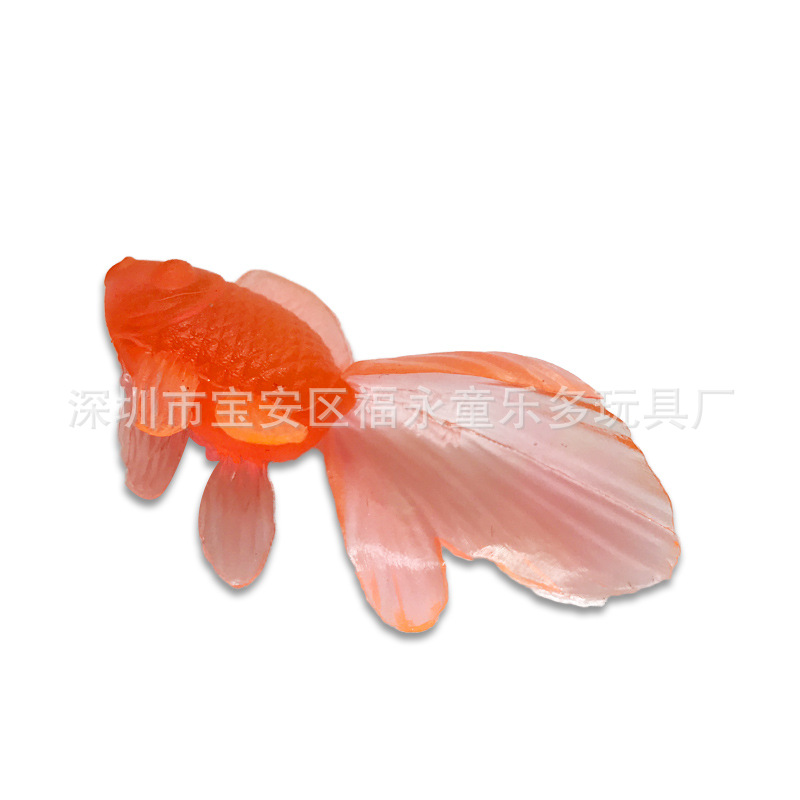 Оптовая продажа мини смешанных моделей, прозрачные искусственные золотые рыбки, софт для детей, игрушки Gashapon