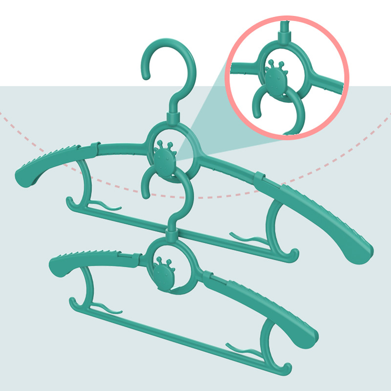 Children's Retractable Hanger Baby Stackable Hanger Household Newborn Windproof Rotating Drying Rack Baby Clothes Hanging