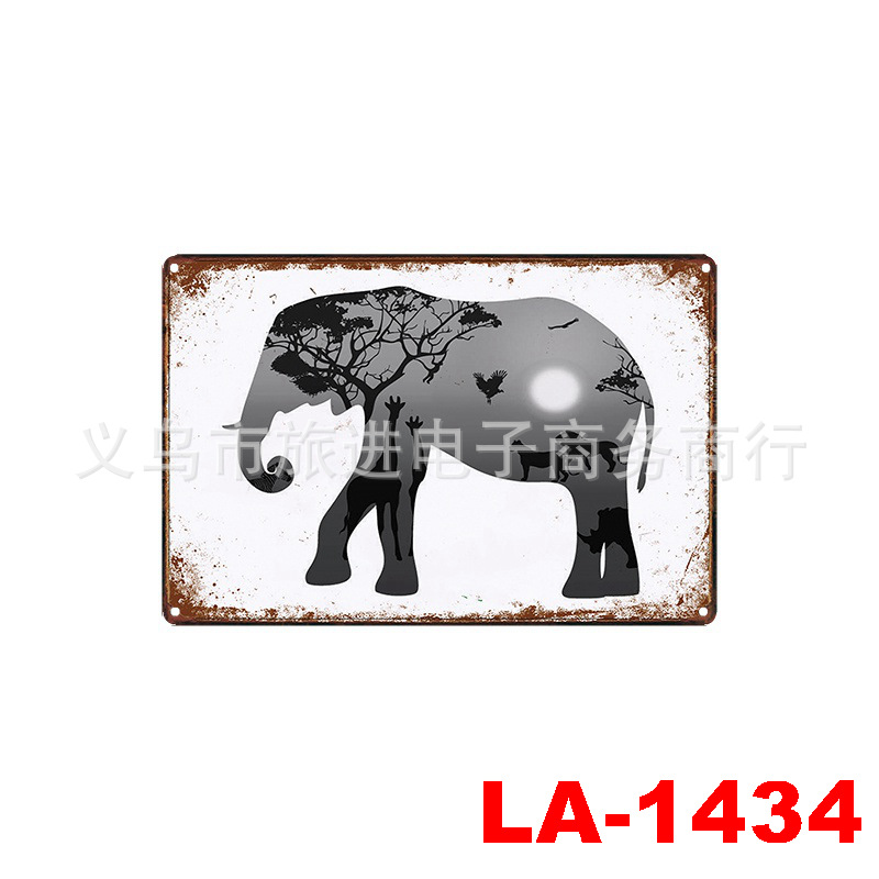 Cat Monkey pet shop tin painting wholesale retro decoration Bar Club Restaurant cross-border supply