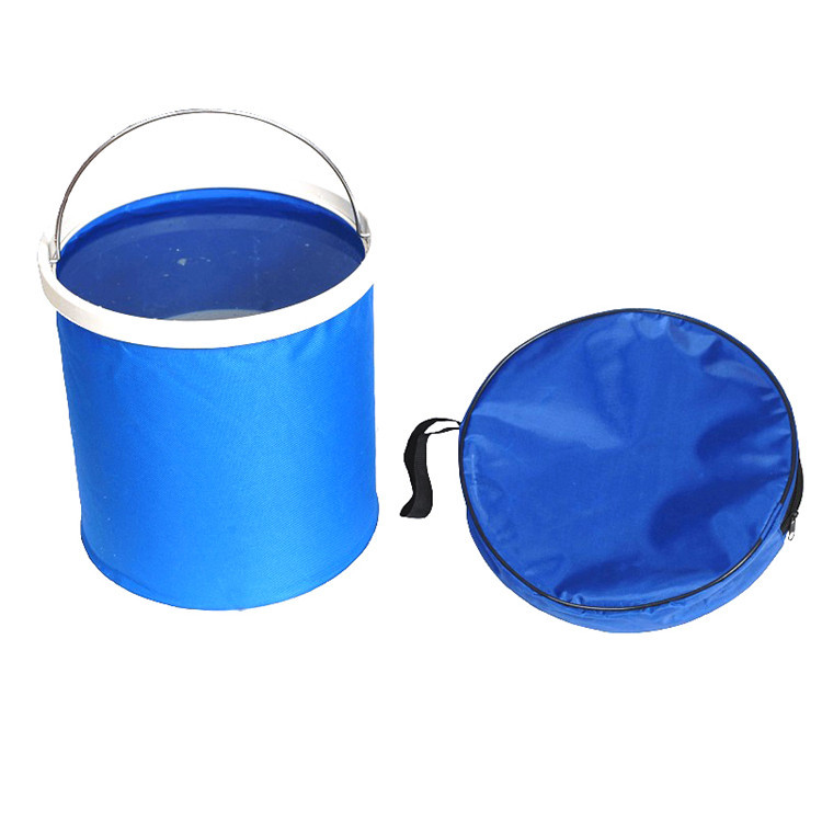 Factory direct supply fishing bucket portable folding bucket car 600D Oxford cloth car washing folding bucket generation
