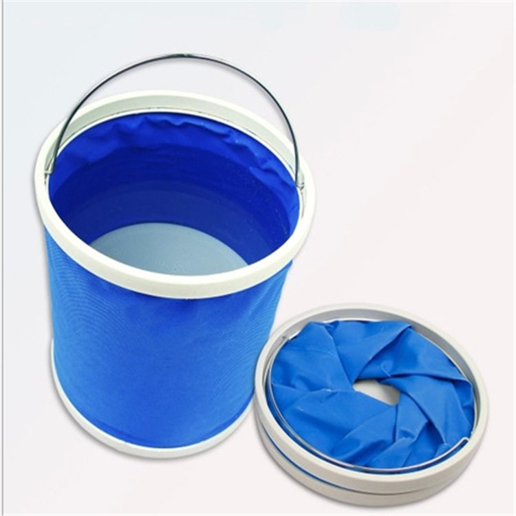 Factory direct supply fishing bucket portable folding bucket car 600D Oxford cloth car washing folding bucket generation
