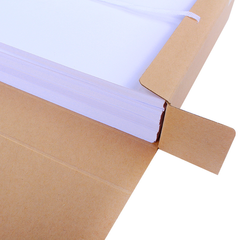 Brown Packing Paper File Box National Standard Kraft Paper Storage Box Personal Training File Box Manufacturer Wholesale Printed Logo