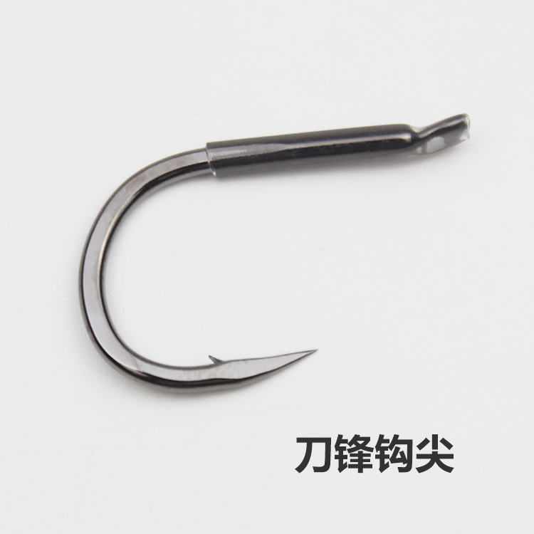 Large object hook green fish hook with sleeve titanium alloy Ishni thick large fish hook bulk giant crooked mouth Sturgeon grass fish hook
