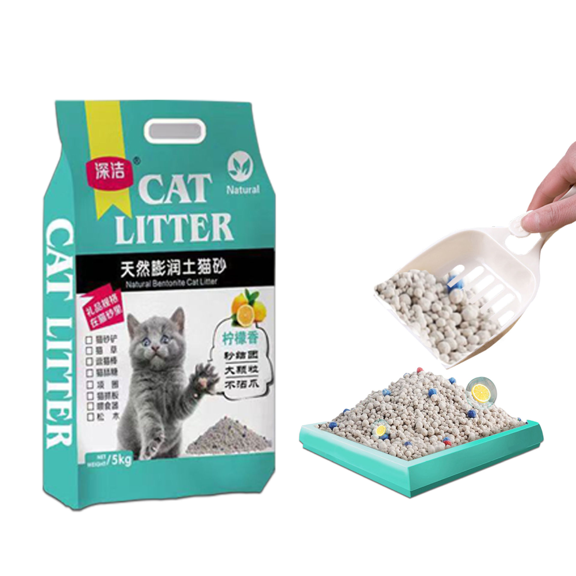 Cat litter 10kg a generation of postage bentonite cat litter 20kg cat litter 10kg 5kg large grain second clumping